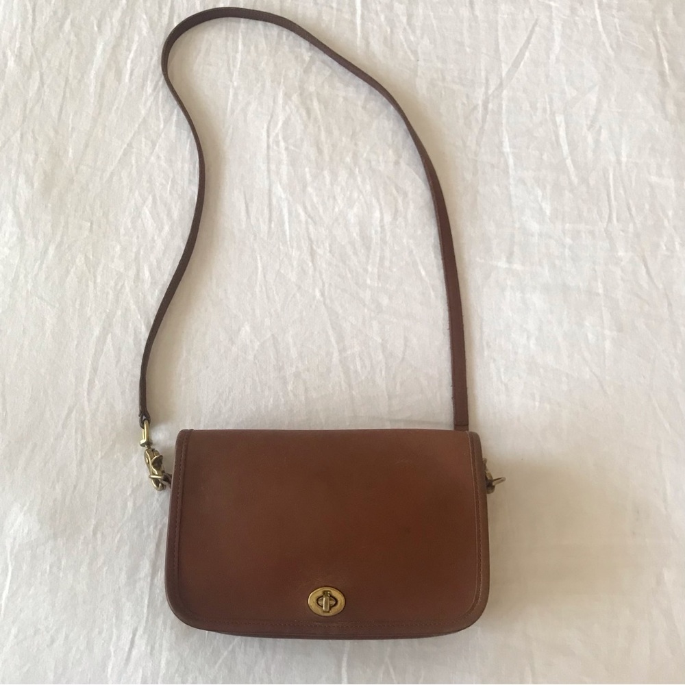 SOLD Vintage Coach Penny Shoulder Bag Tan Brown